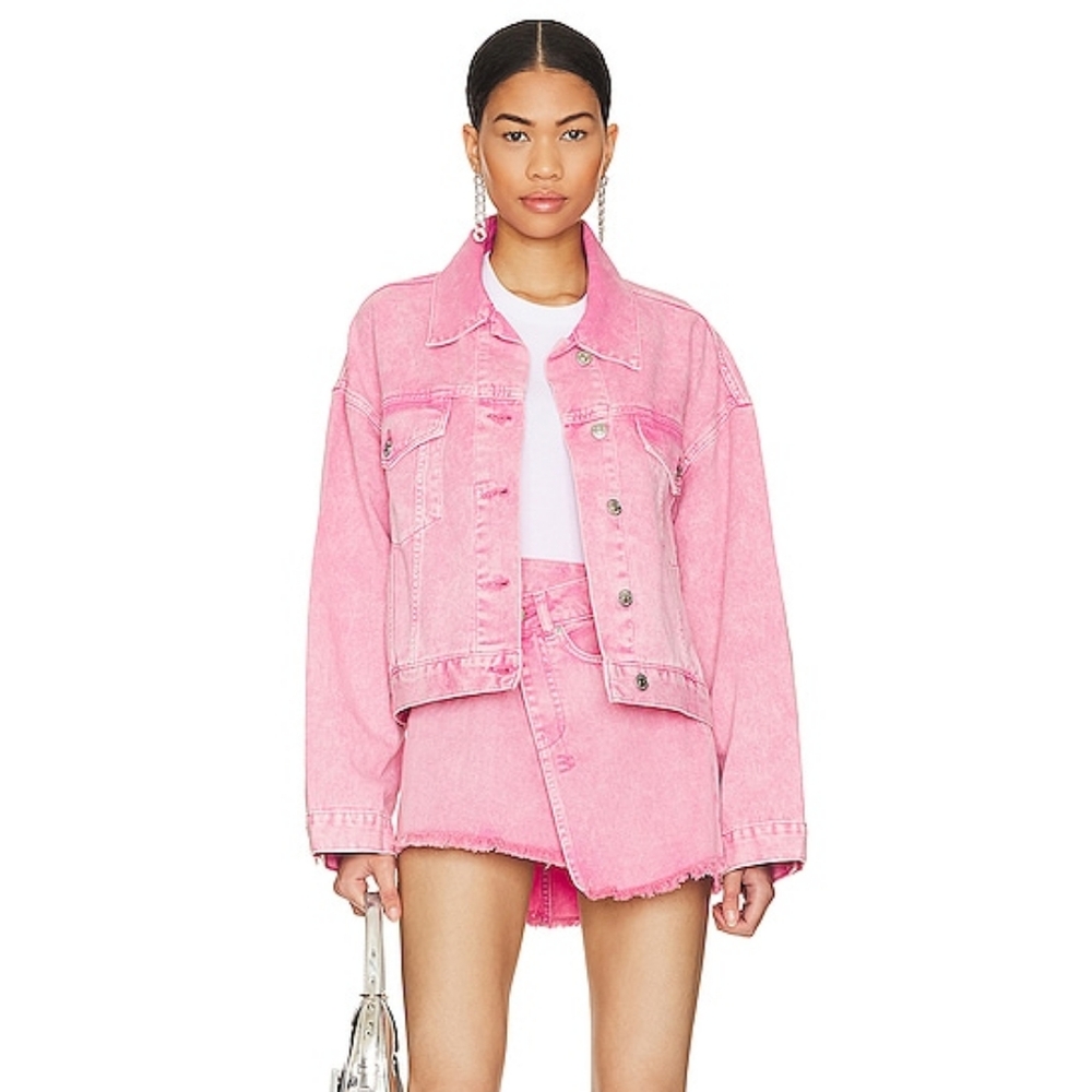 Steve Madden Women's Pink Denim Jacket